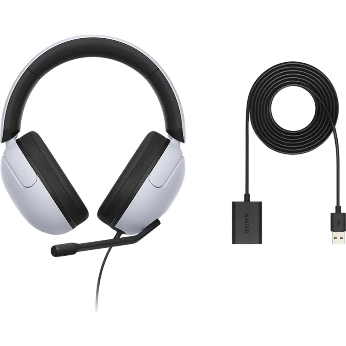 A large main feature product image of SONY InZone H3 Wired Gaming Headset - White
