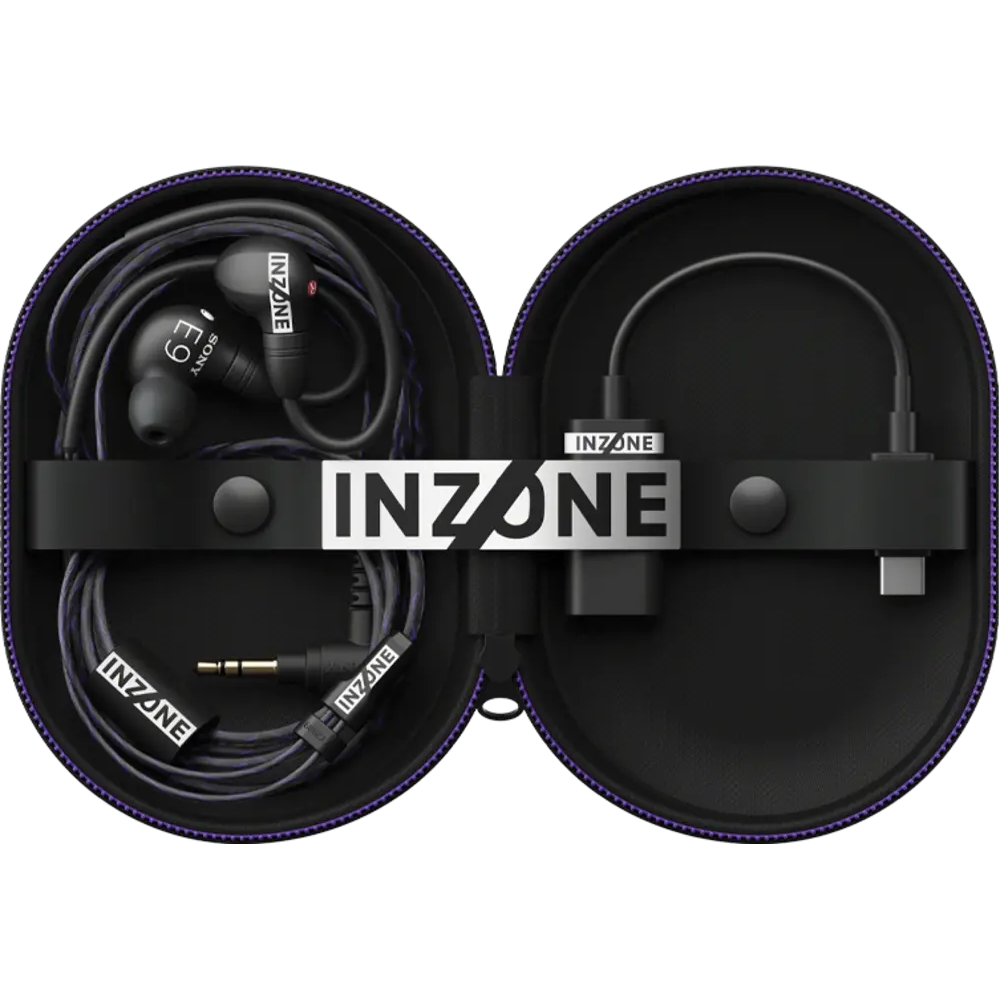 A large main feature product image of SONY InZone E9 Wired In-Ear Monitor