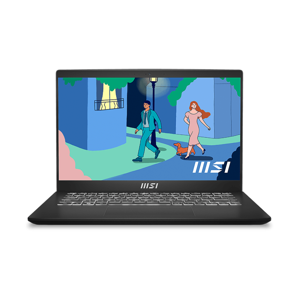 A large main feature product image of MSI Modern 14 (C7M) - 14" Ryzen 5 7430U, 8GB/512GB - Win 11 Notebook