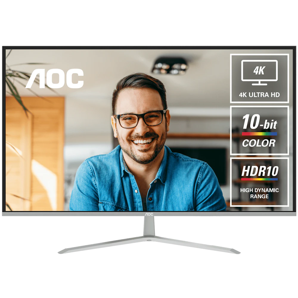 A large main feature product image of AOC U32V11N - 32" 4K 2160p 60Hz VA Monitor