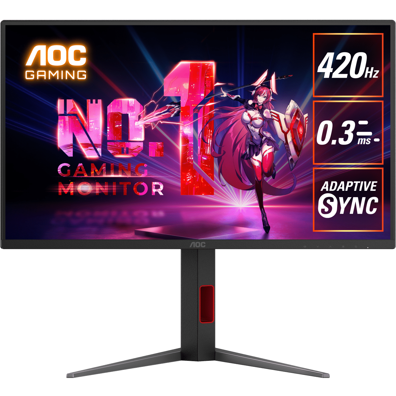 A large main feature product image of AOC Gaming 25G4K - 25" 1080p 420Hz Fast IPS Monitor