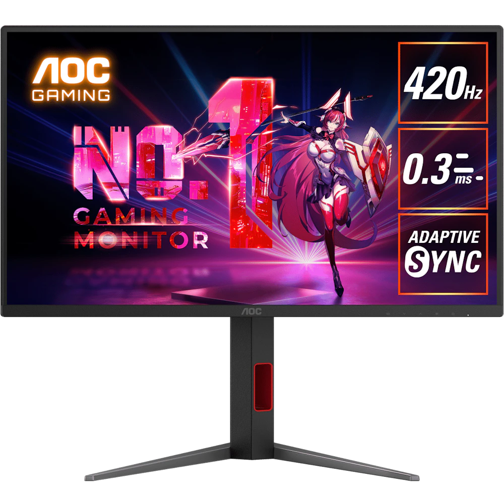 A large main feature product image of AOC Gaming 25G4K - 25" 1080p 420Hz Fast IPS Monitor