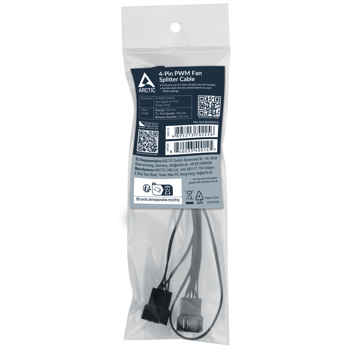 A large main feature product image of ARCTIC 4-Pin PWM Fan Splitter Cable