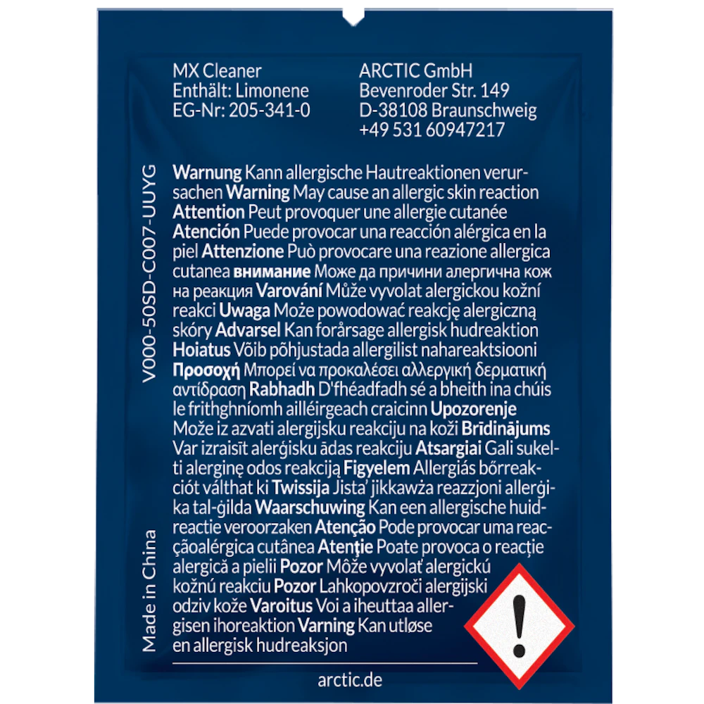 A large main feature product image of ARCTIC MX Cleaner Thermal Compound Wipes (40pcs)