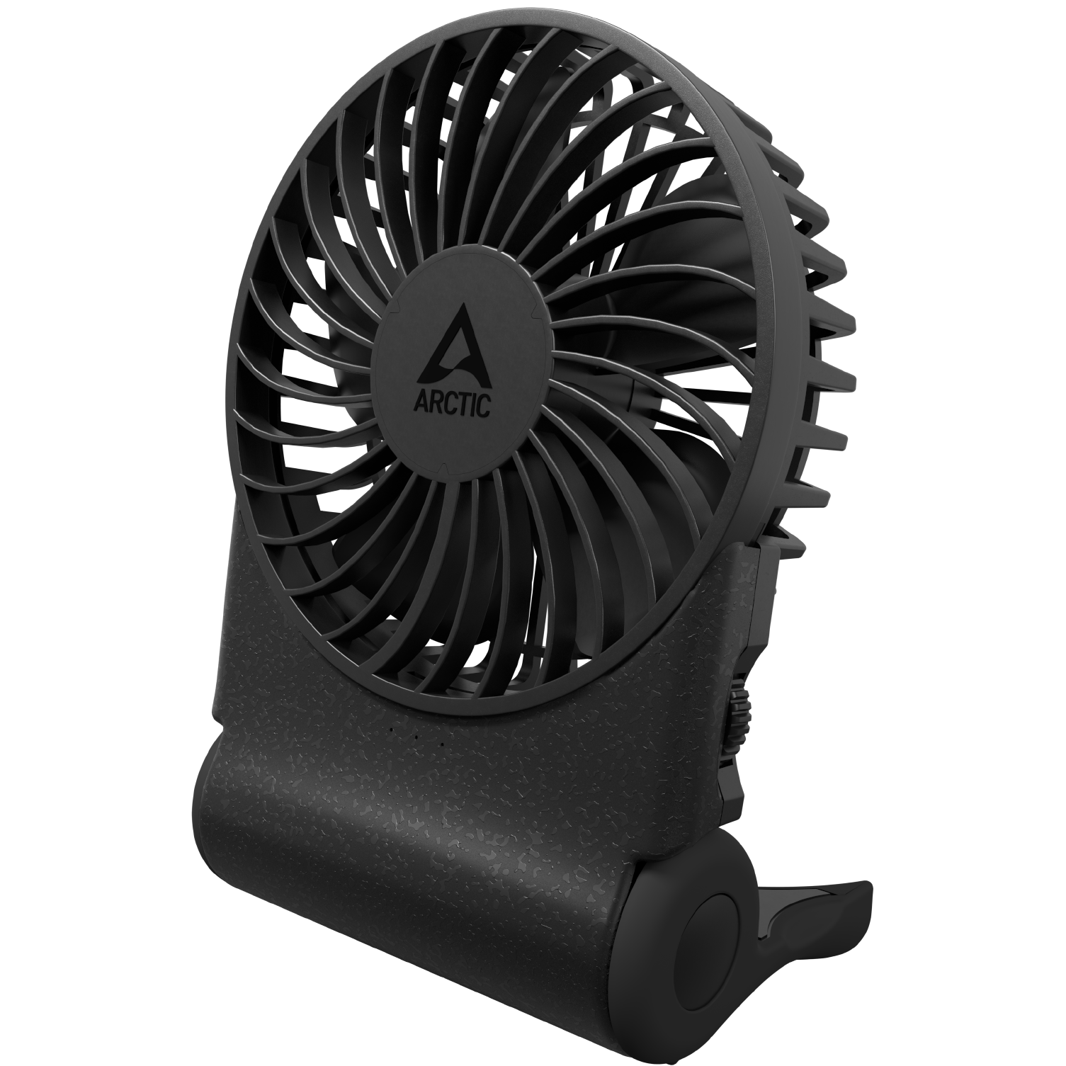 A large main feature product image of ARCTIC Summair 2Go Powerful Handheld/Desktop Fan (Black)
