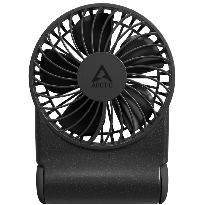 A large main feature product image of ARCTIC Summair 2Go Powerful Handheld/Desktop Fan (Black)