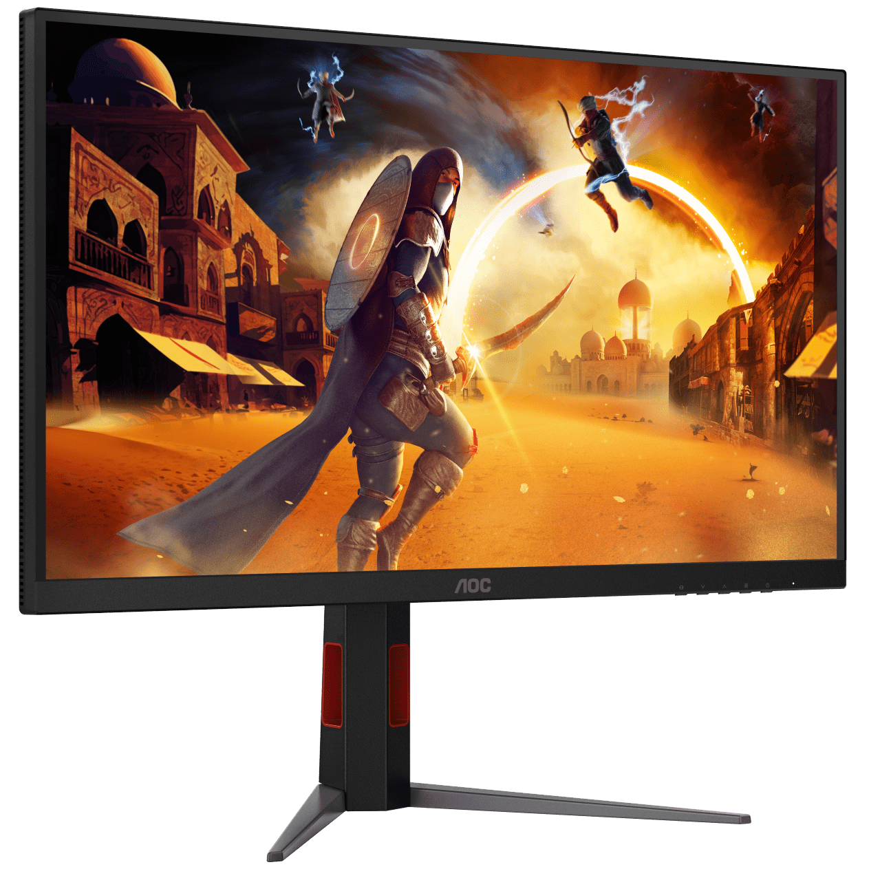 A large main feature product image of AOC Gaming U27G4XM - 27" 1080p 320 Hz / 4K 2160p 160Hz Dual-Mode Fast IPS Monitor