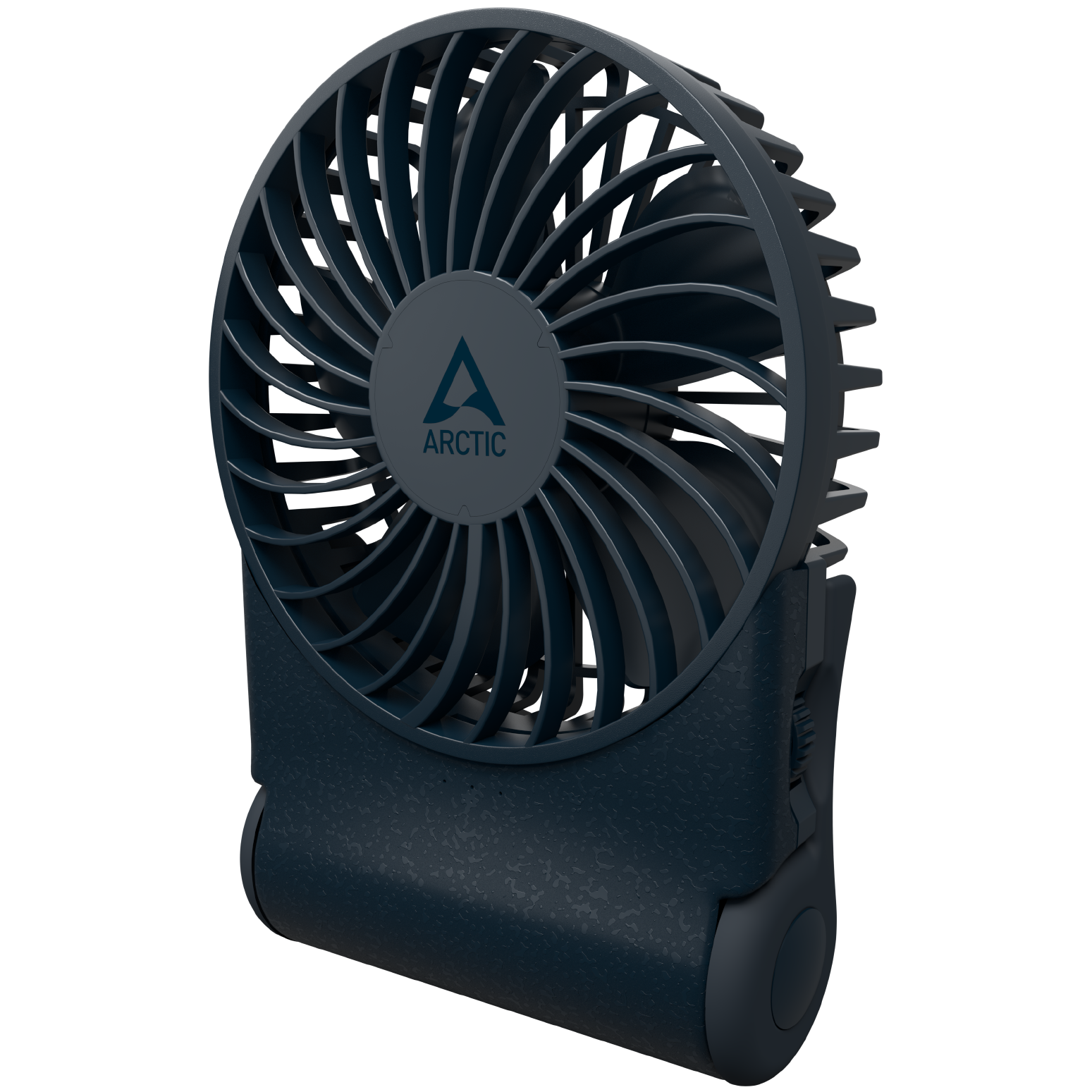 A large main feature product image of ARCTIC Summair 2Go Powerful Handheld/Desktop Fan (Dark Blue)