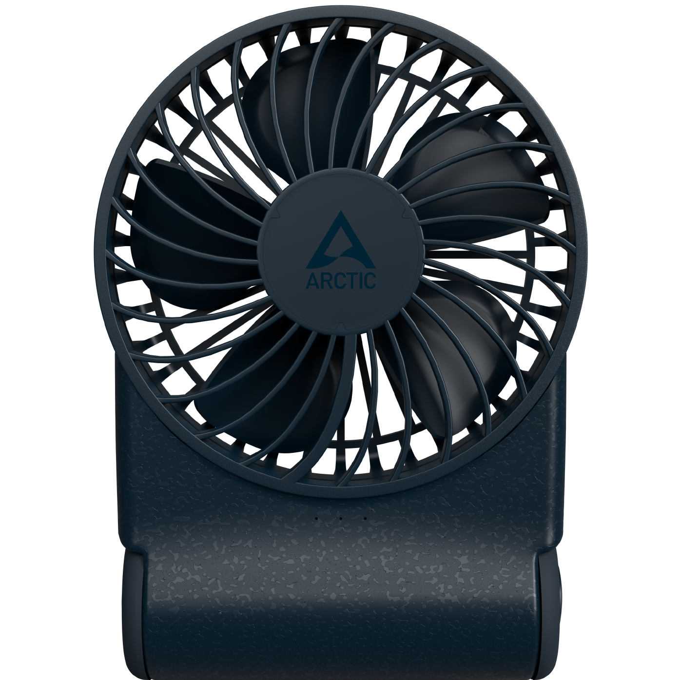 A large main feature product image of ARCTIC Summair 2Go Powerful Handheld/Desktop Fan (Dark Blue)