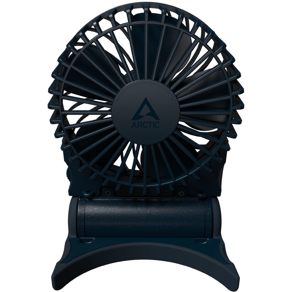 A large main feature product image of ARCTIC Summair 2Go Powerful Handheld/Desktop Fan (Dark Blue)