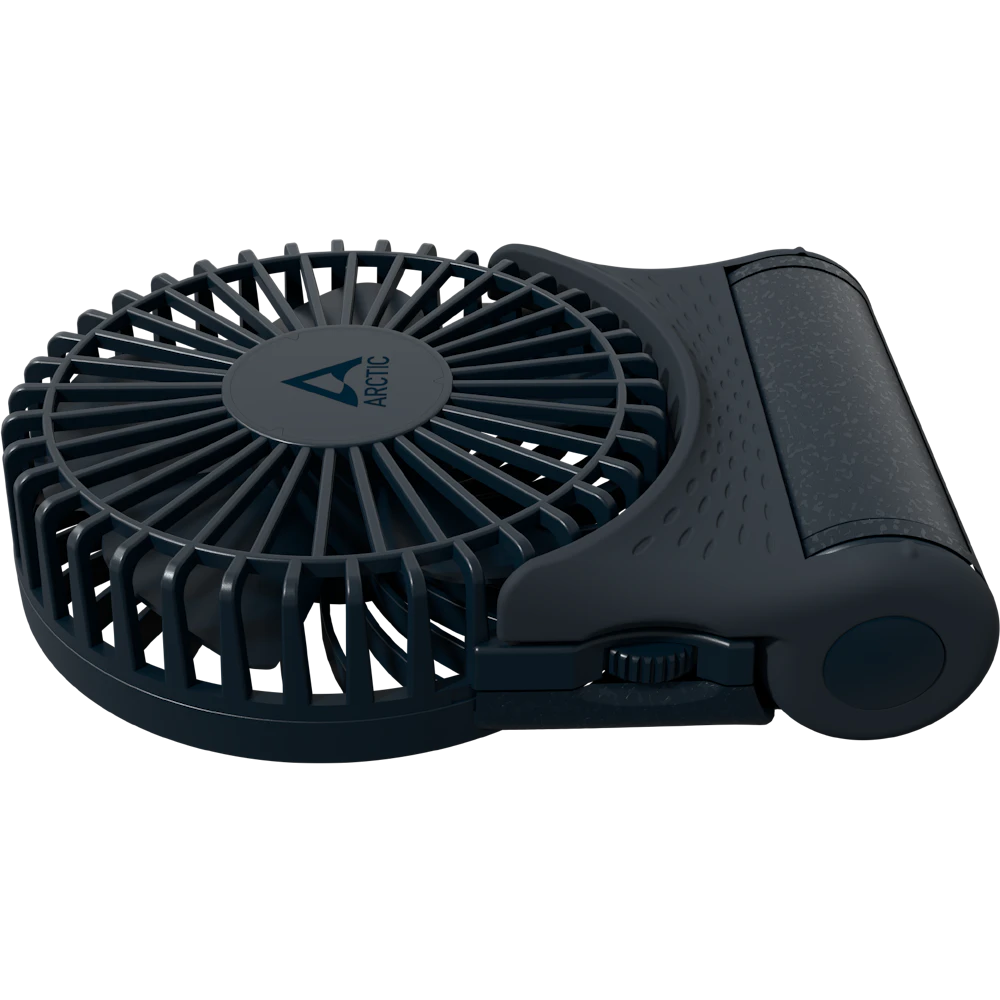 A large main feature product image of ARCTIC Summair 2Go Powerful Handheld/Desktop Fan (Dark Blue)