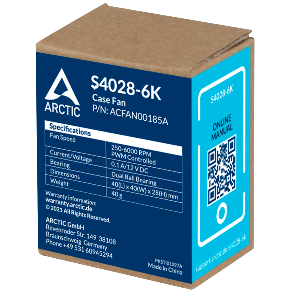 A large main feature product image of ARCTIC S4028-6K 6000RPM Server Fan 5-Pack