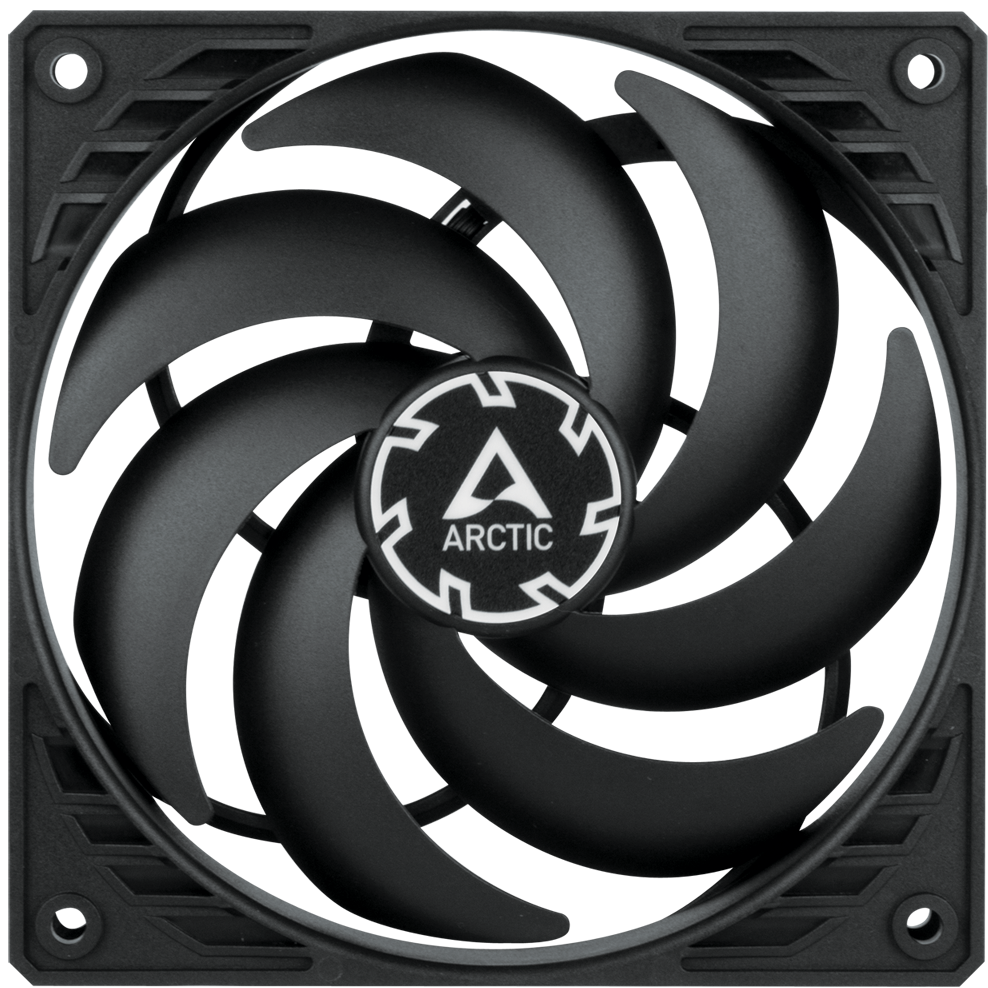 A large main feature product image of ARCTIC P12 Slim PWM PST 120mm Fan (Black)