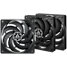 A product image of ARCTIC P12 Slim PWM PST 120mm Fan 3-Pack (Black)