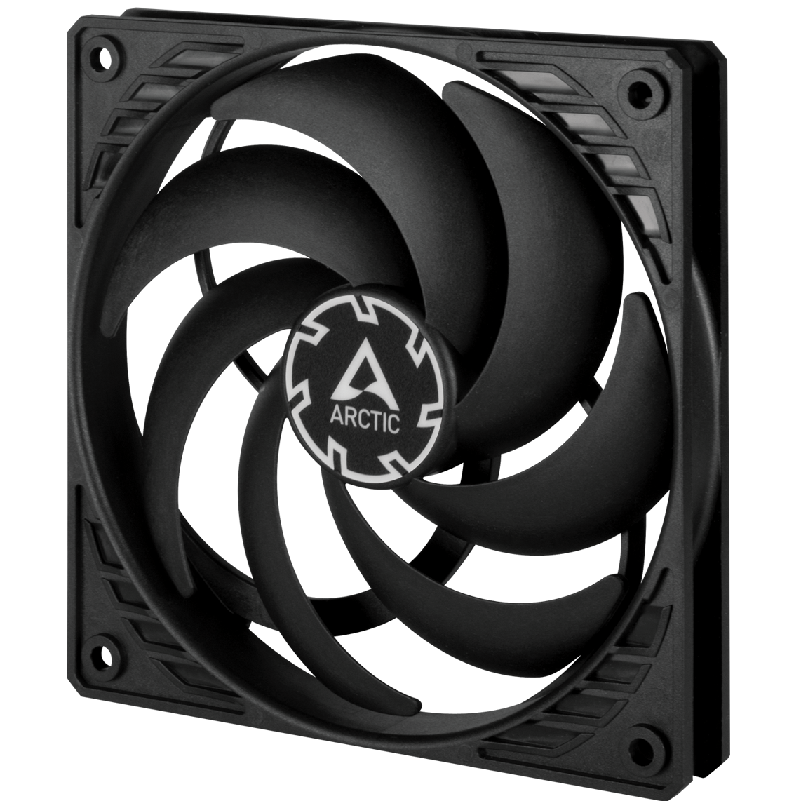 A large main feature product image of ARCTIC P12 Slim PWM PST 120mm Fan 3-Pack (Black)