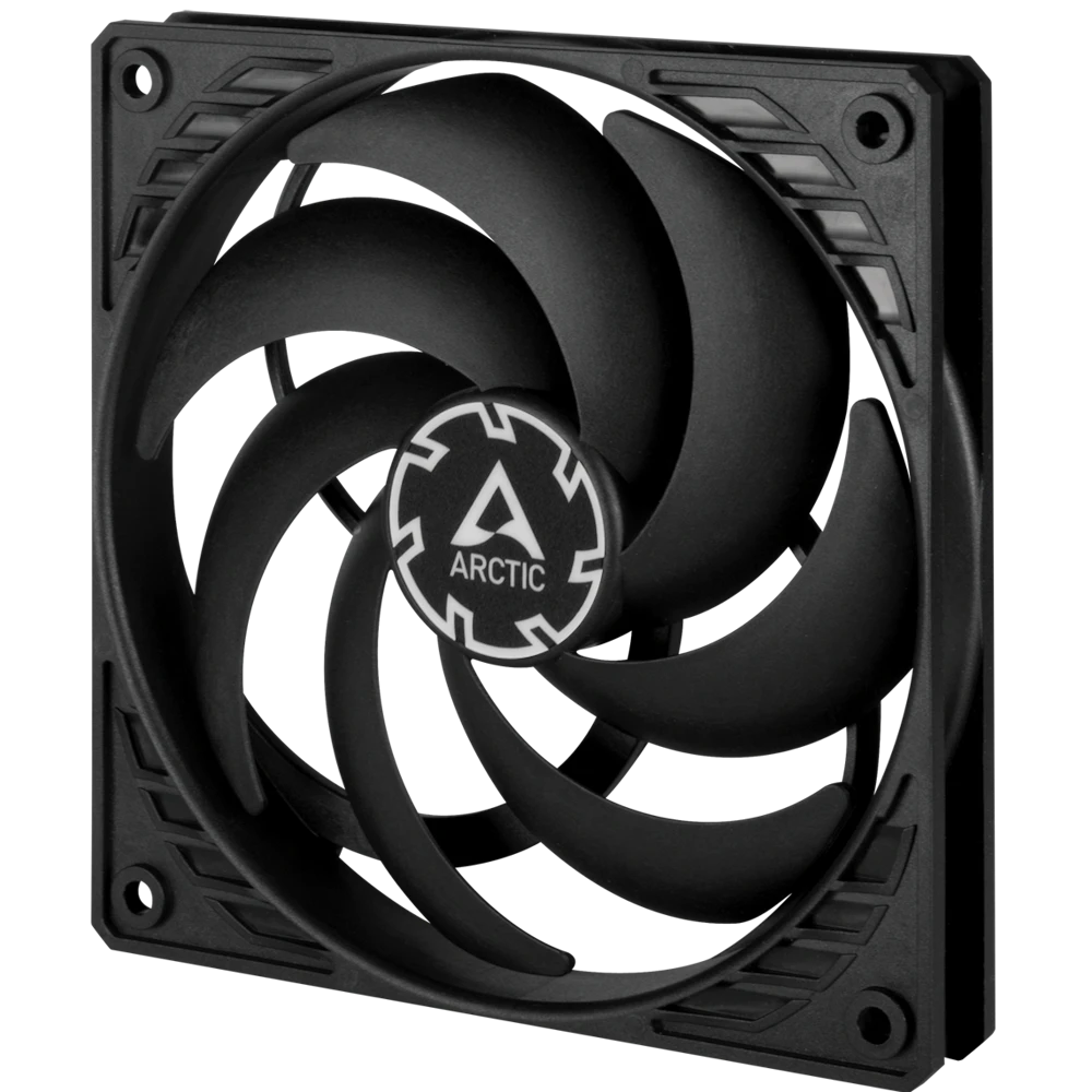 A large main feature product image of ARCTIC P12 Slim PWM PST 120mm Fan 3-Pack (Black)