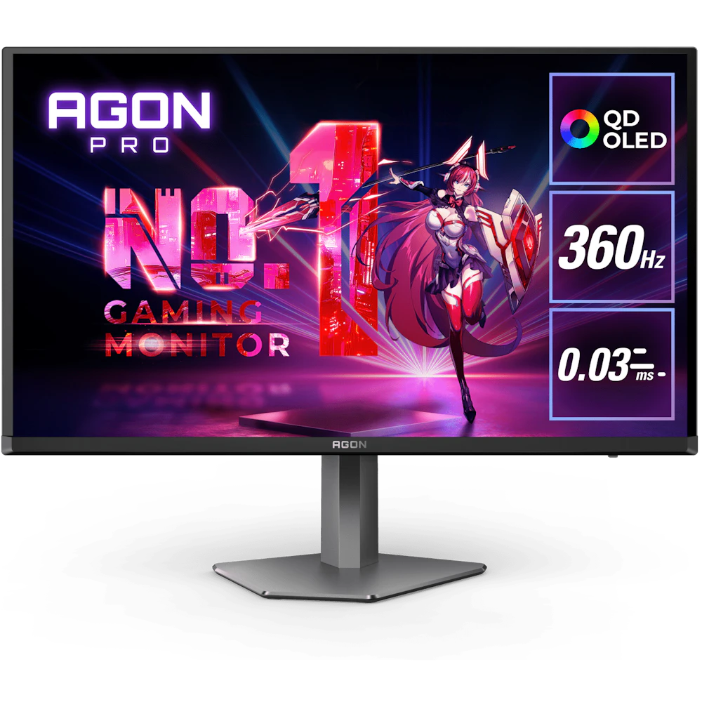 A large main feature product image of AOC Gaming AG276QSD QD-OLED - 27" 1440p 360Hz Monitor