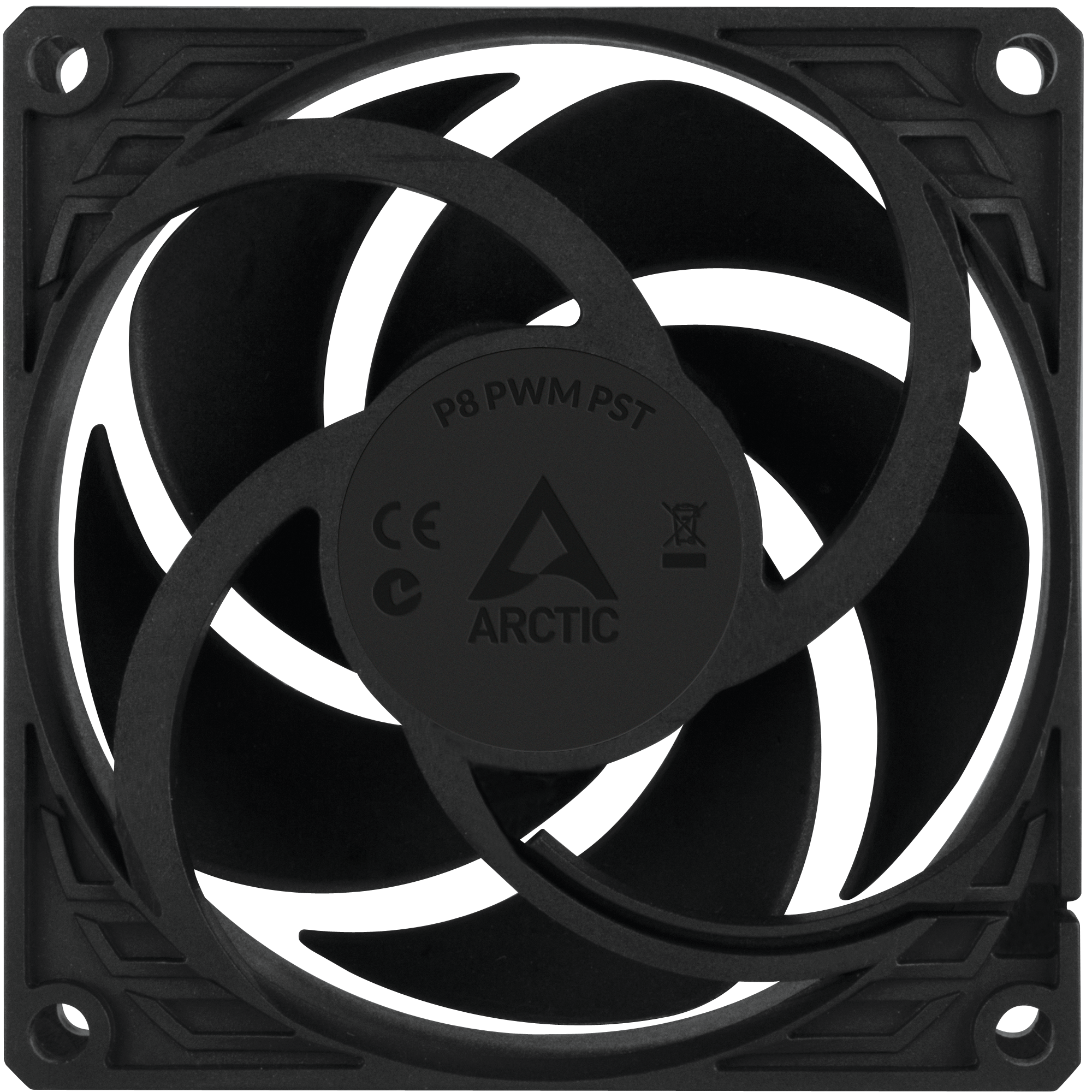 A large main feature product image of ARCTIC P8 PWM PST 80mm Fan (Black)