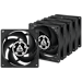 A product image of ARCTIC P8 PWM PST 80mm Fan 5-Pack (Black)