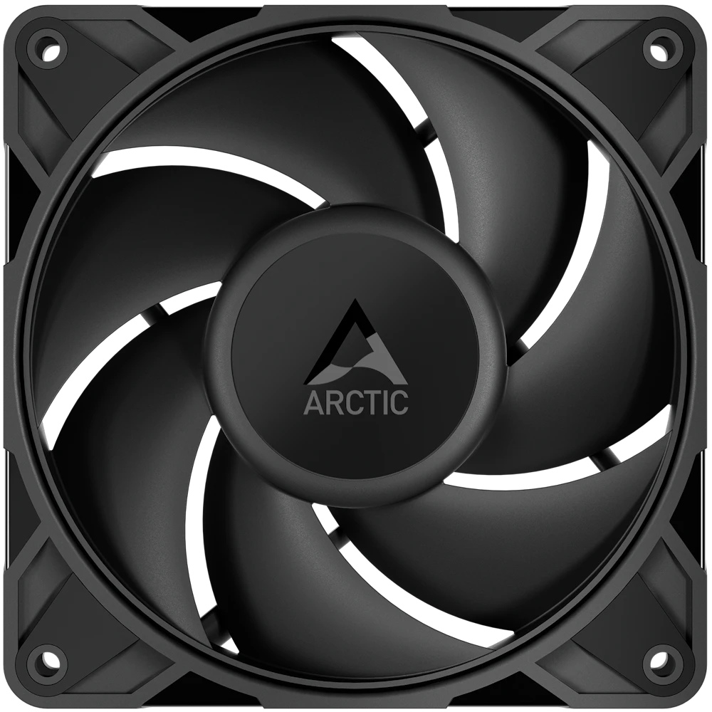 A large main feature product image of ARCTIC P12 Pro PST 120mm Performance PWM Fan (Black)