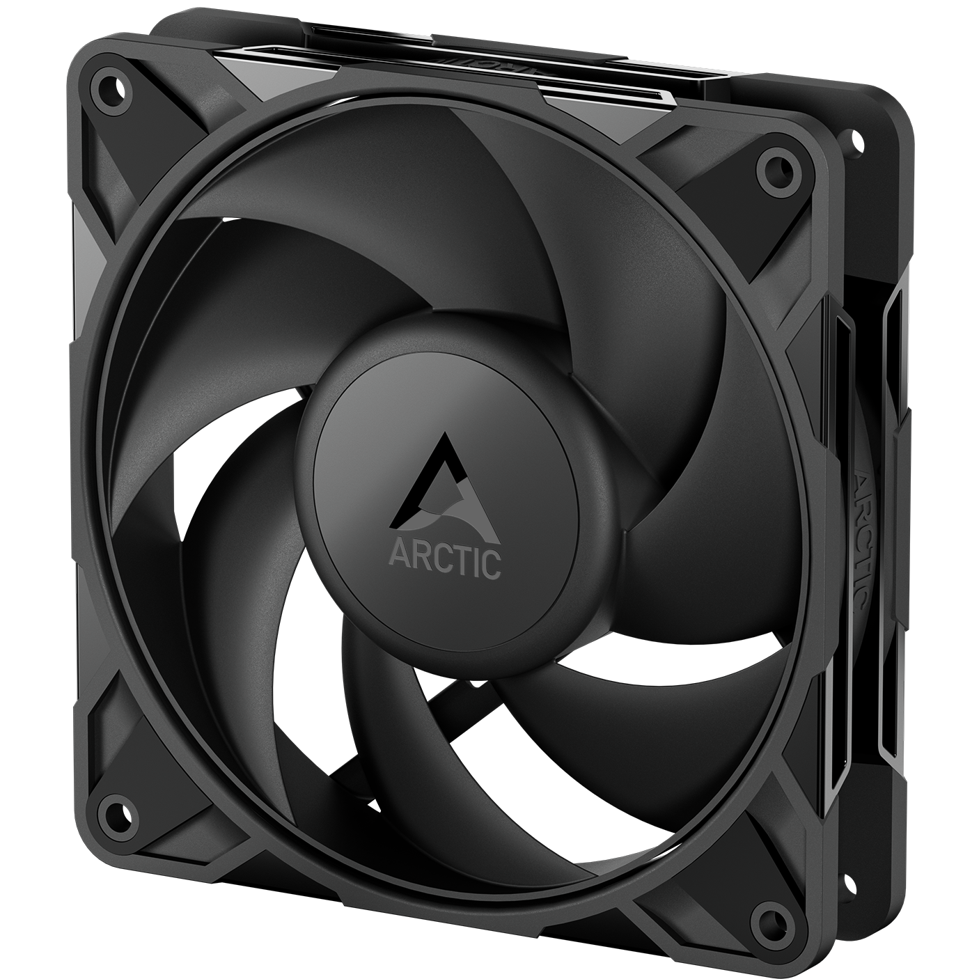 A large main feature product image of ARCTIC P12 Pro PST 120mm Performance PWM Fan 5-Pack (Black)