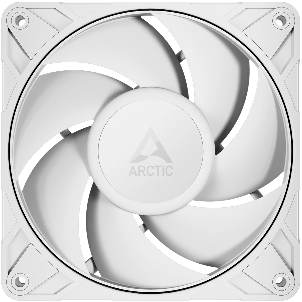 A large main feature product image of ARCTIC P12 Pro PST 120mm Performance PWM Fan (White)