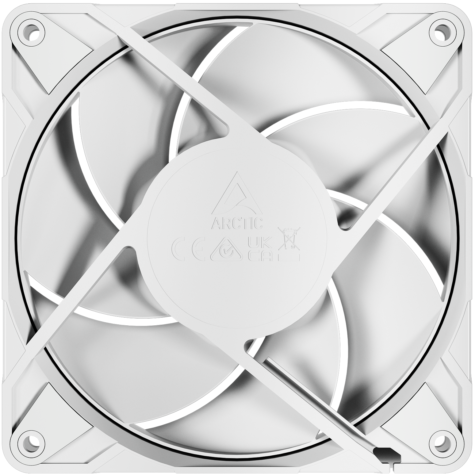 A large main feature product image of ARCTIC P12 Pro PST 120mm Performance PWM Fan (White)
