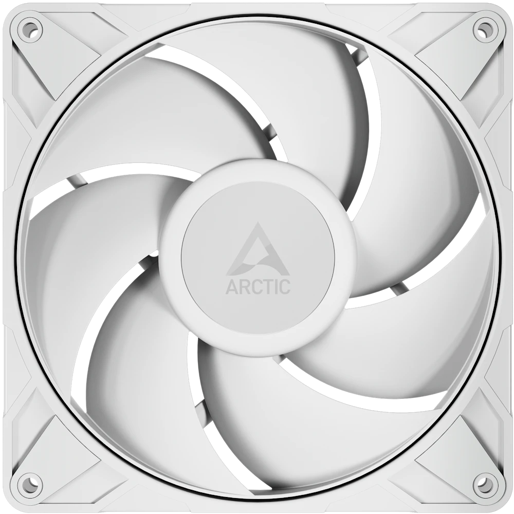 A large main feature product image of ARCTIC P14 Pro PST 140mm Performance PWM Fan (White)