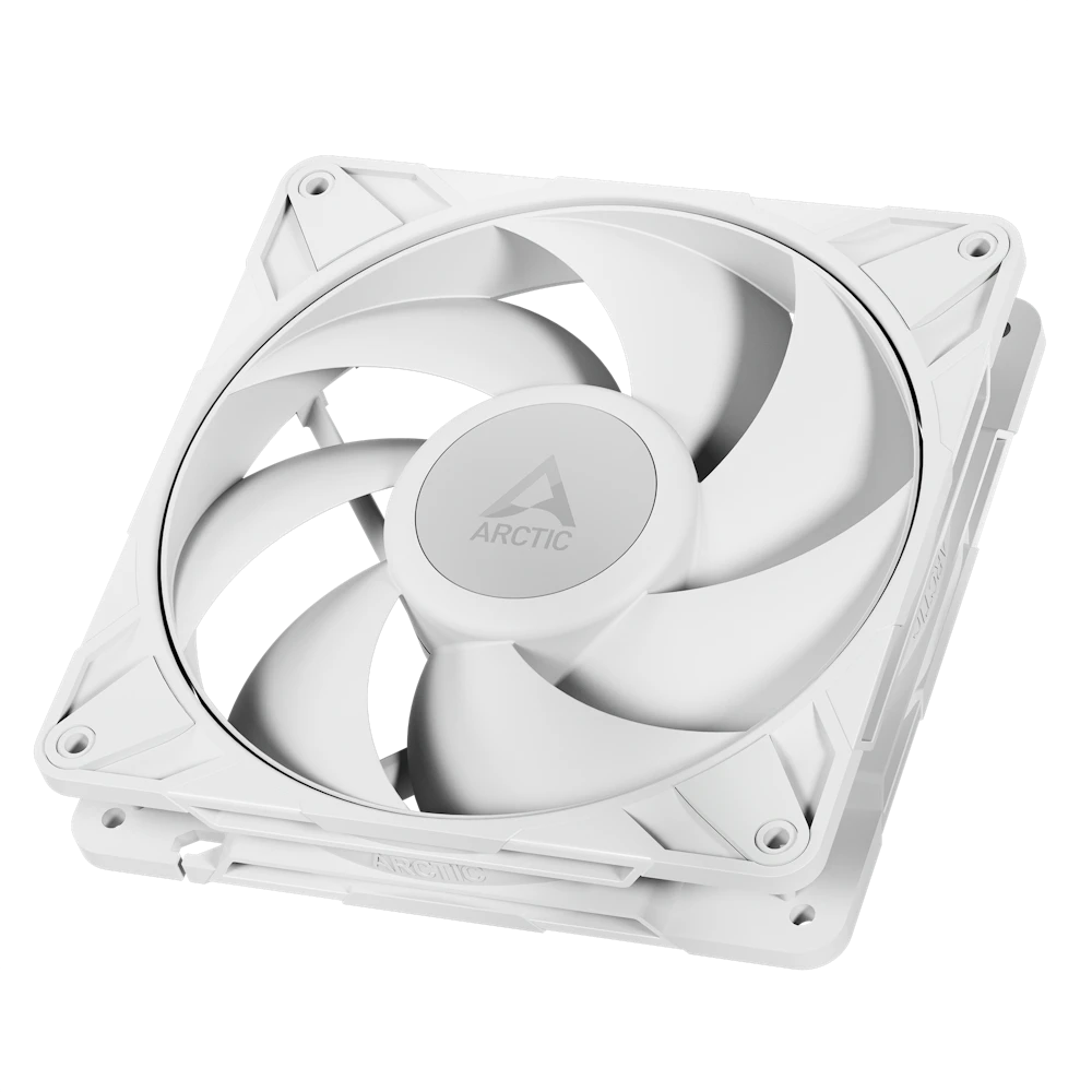 A large main feature product image of ARCTIC P14 Pro PST 140mm Performance PWM Fan (White)