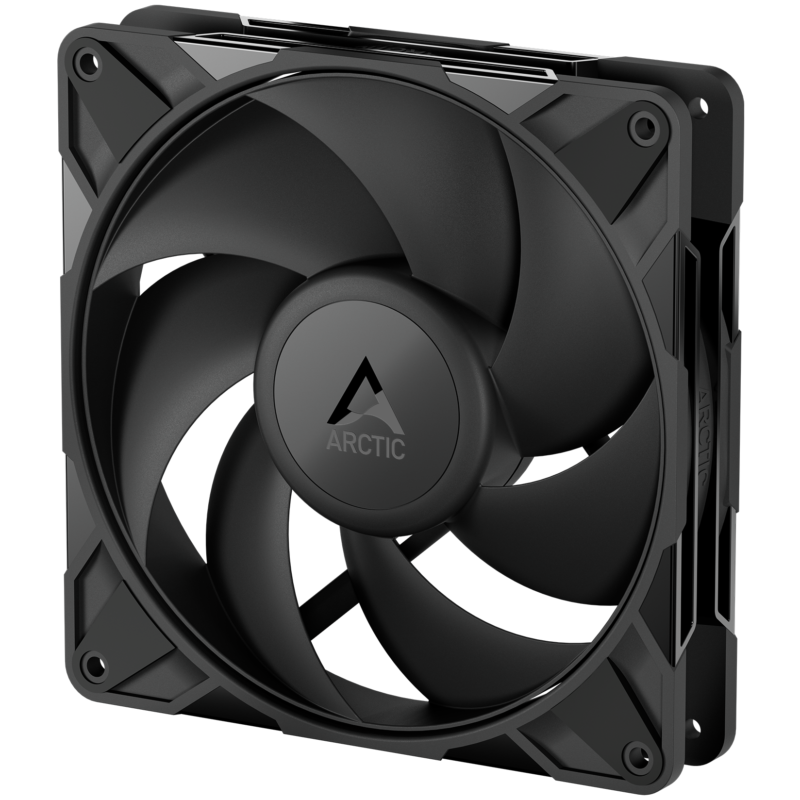 A large main feature product image of ARCTIC P14 Pro PST 140mm Performance PWM Fan 5-Pack (Black)