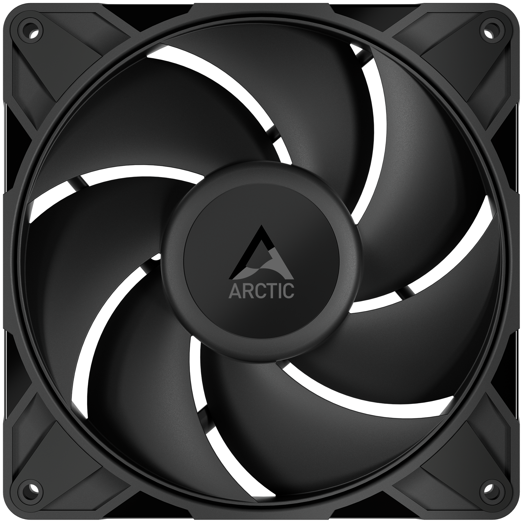 A large main feature product image of ARCTIC P14 Pro PST 140mm Performance PWM Fan 5-Pack (Black)