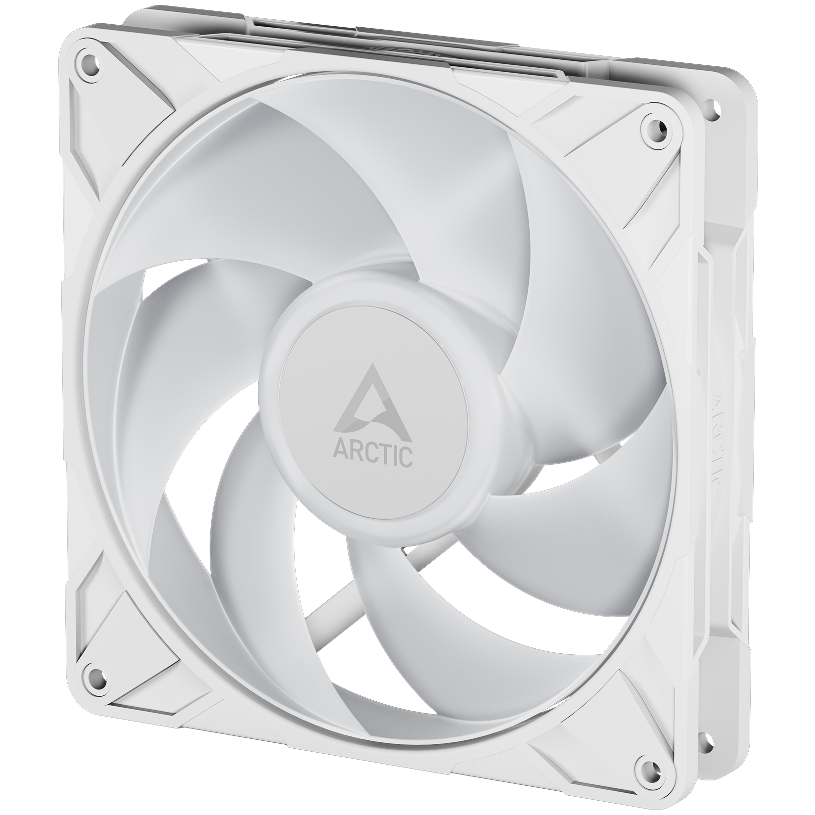 A large main feature product image of ARCTIC P14 Pro ARGB 140mm Performance PWM Fan (White)
