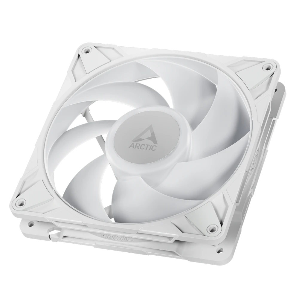 A large main feature product image of ARCTIC P14 Pro ARGB 140mm Performance PWM Fan (White)