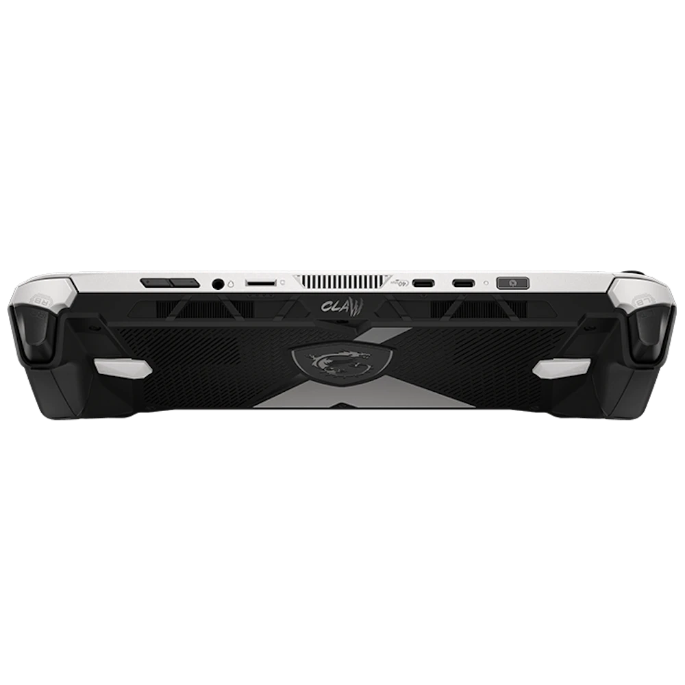 A large main feature product image of MSI Claw A8 (BZ2EM) - 8" 120Hz, Ryzen Z2 Extreme, 24GB/1TB - Win 11 Gaming Handheld (Polar Tempest)
