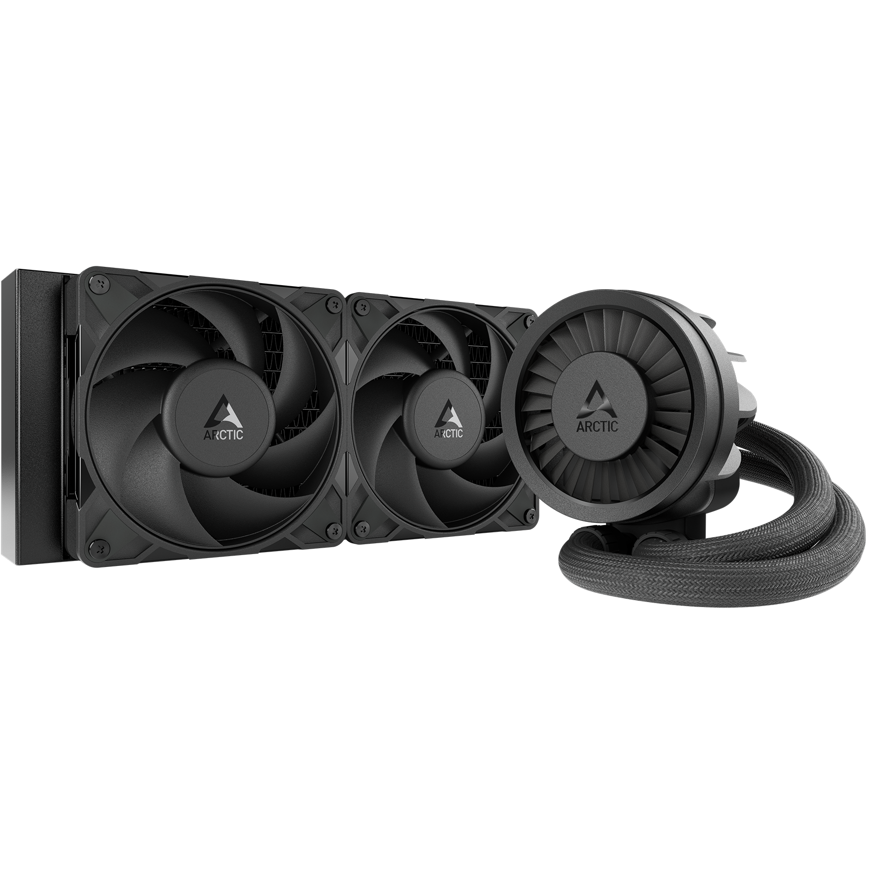 A large main feature product image of ARCTIC Liquid Freezer III Pro 240mm AIO Liquid CPU Cooler (Black)