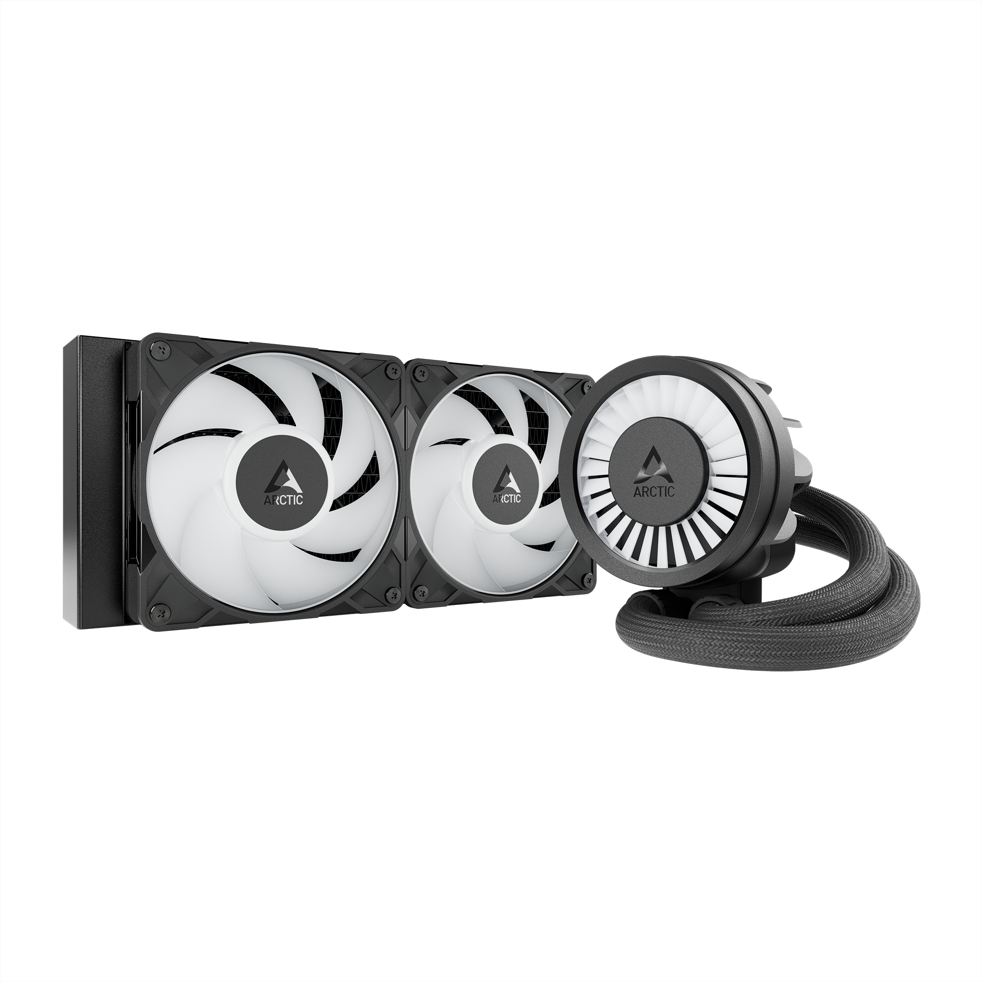 A large main feature product image of ARCTIC Liquid Freezer III Pro 240mm ARGB AIO Liquid CPU Cooler (Black)