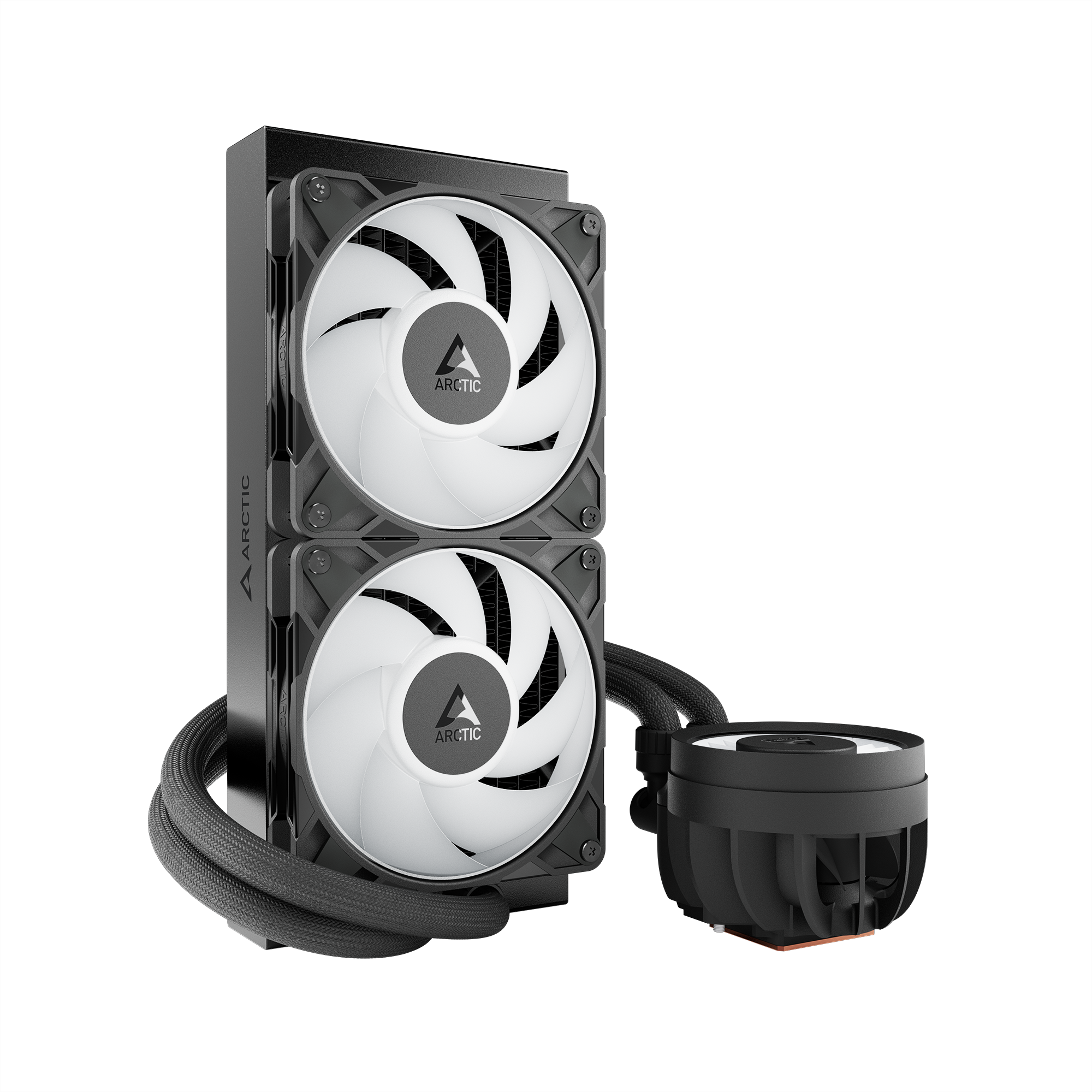 A large main feature product image of ARCTIC Liquid Freezer III Pro 240mm ARGB AIO Liquid CPU Cooler (Black)