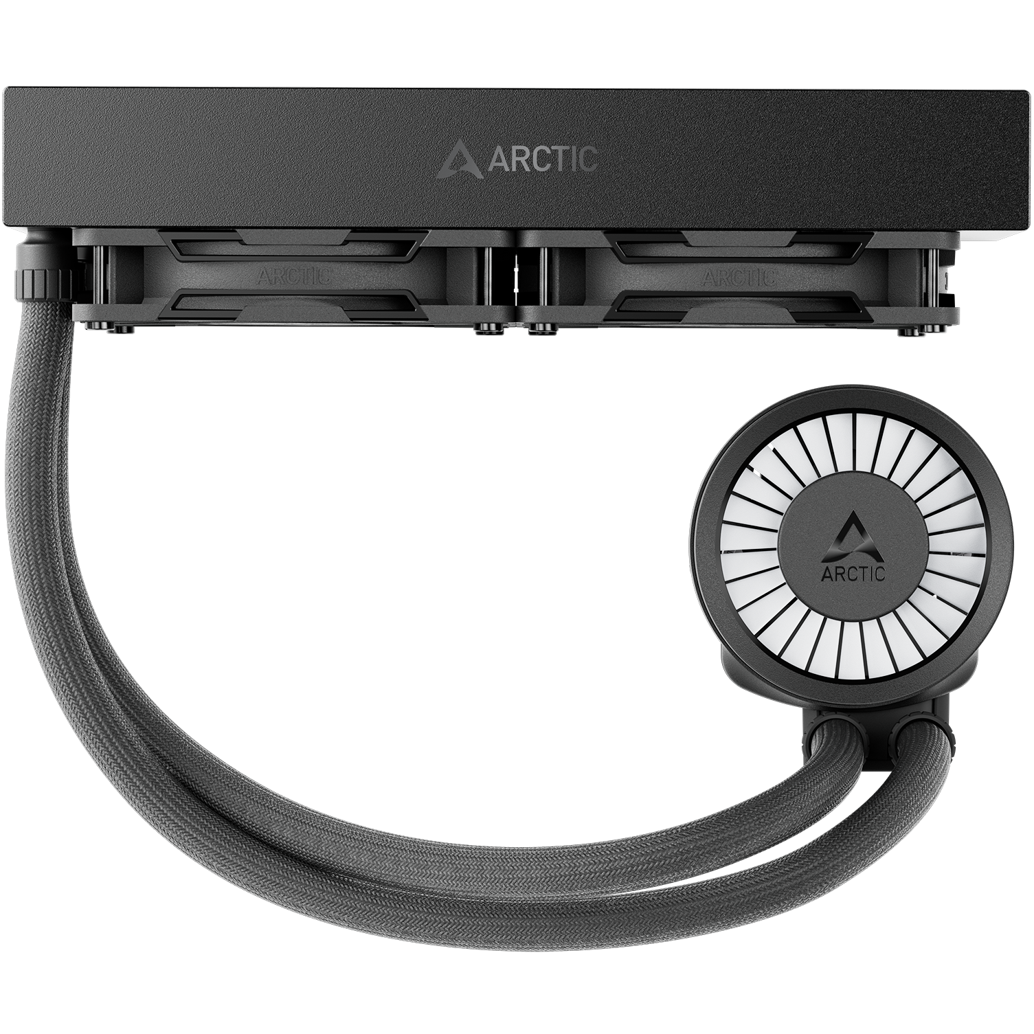 A large main feature product image of ARCTIC Liquid Freezer III Pro 240mm ARGB AIO Liquid CPU Cooler (Black)