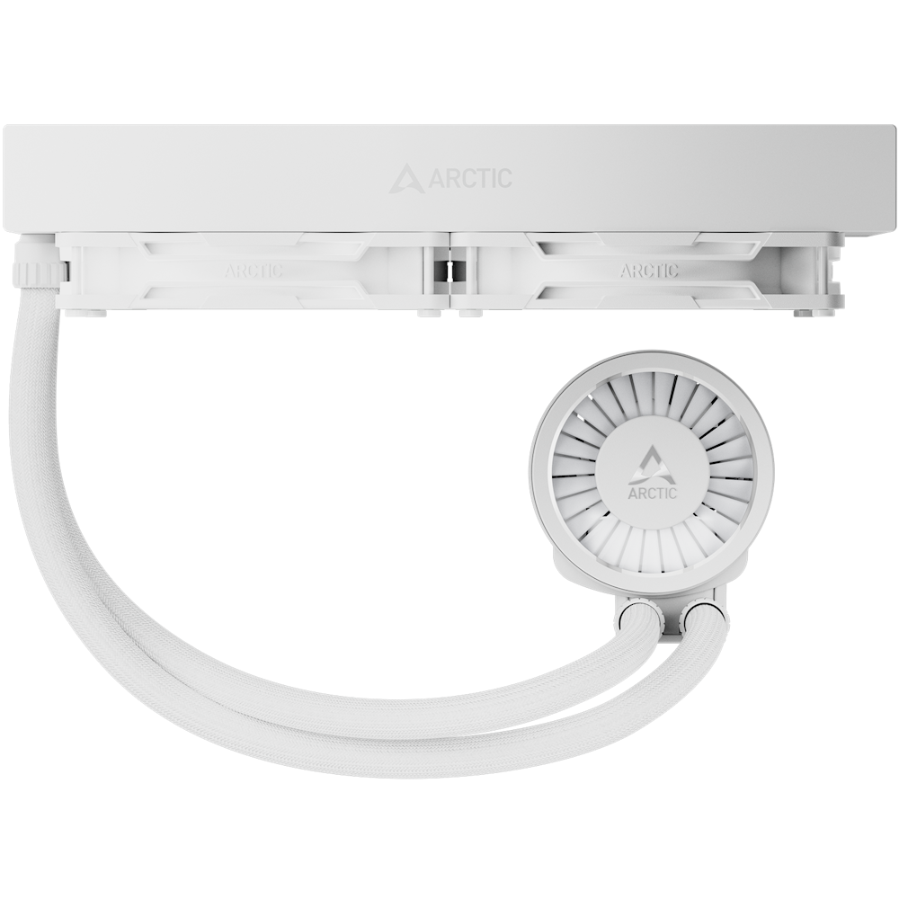 A large main feature product image of ARCTIC Liquid Freezer III Pro 280mm ARGB AIO Liquid CPU Cooler (White)