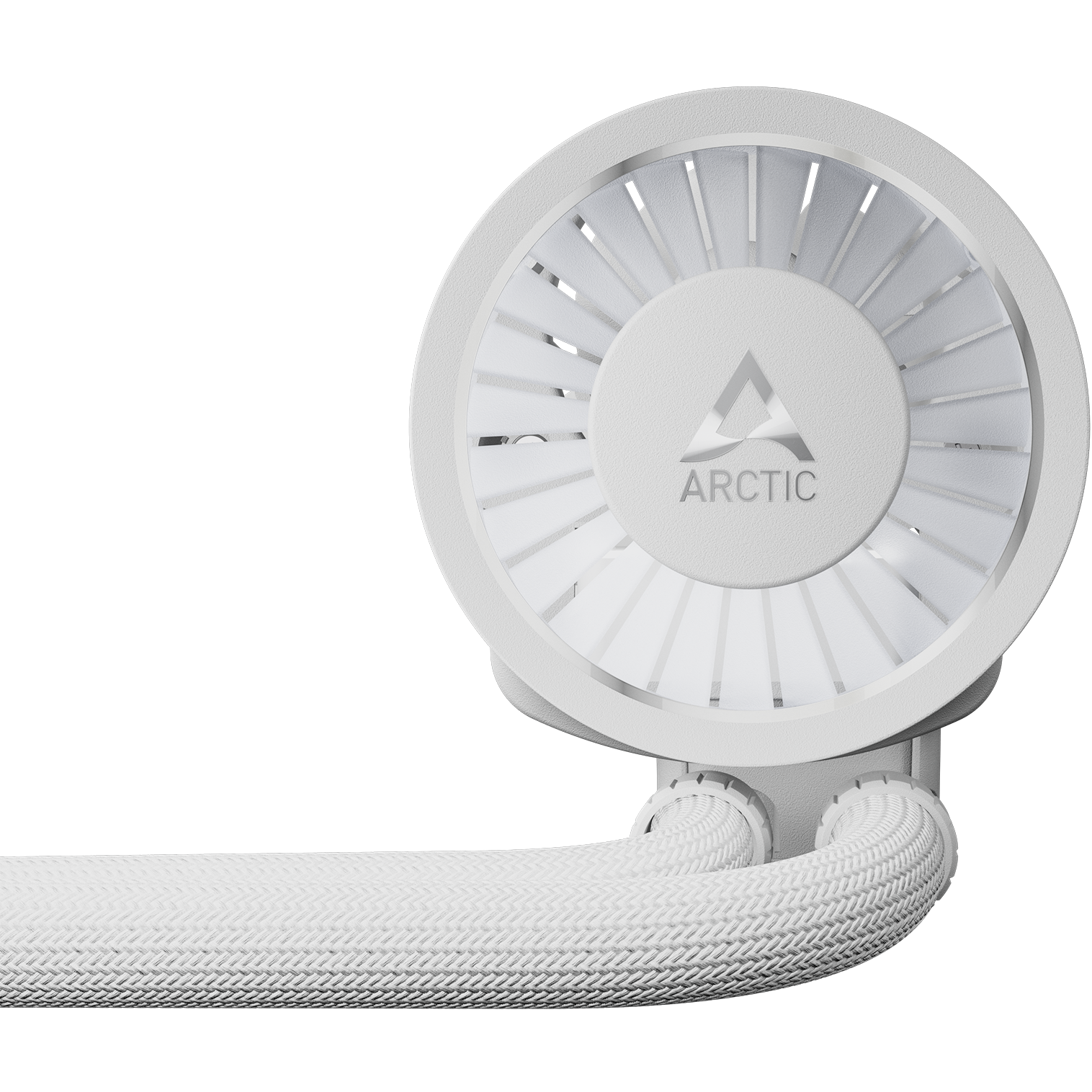 A large main feature product image of ARCTIC Liquid Freezer III Pro 420mm ARGB AIO Liquid CPU Cooler (White)