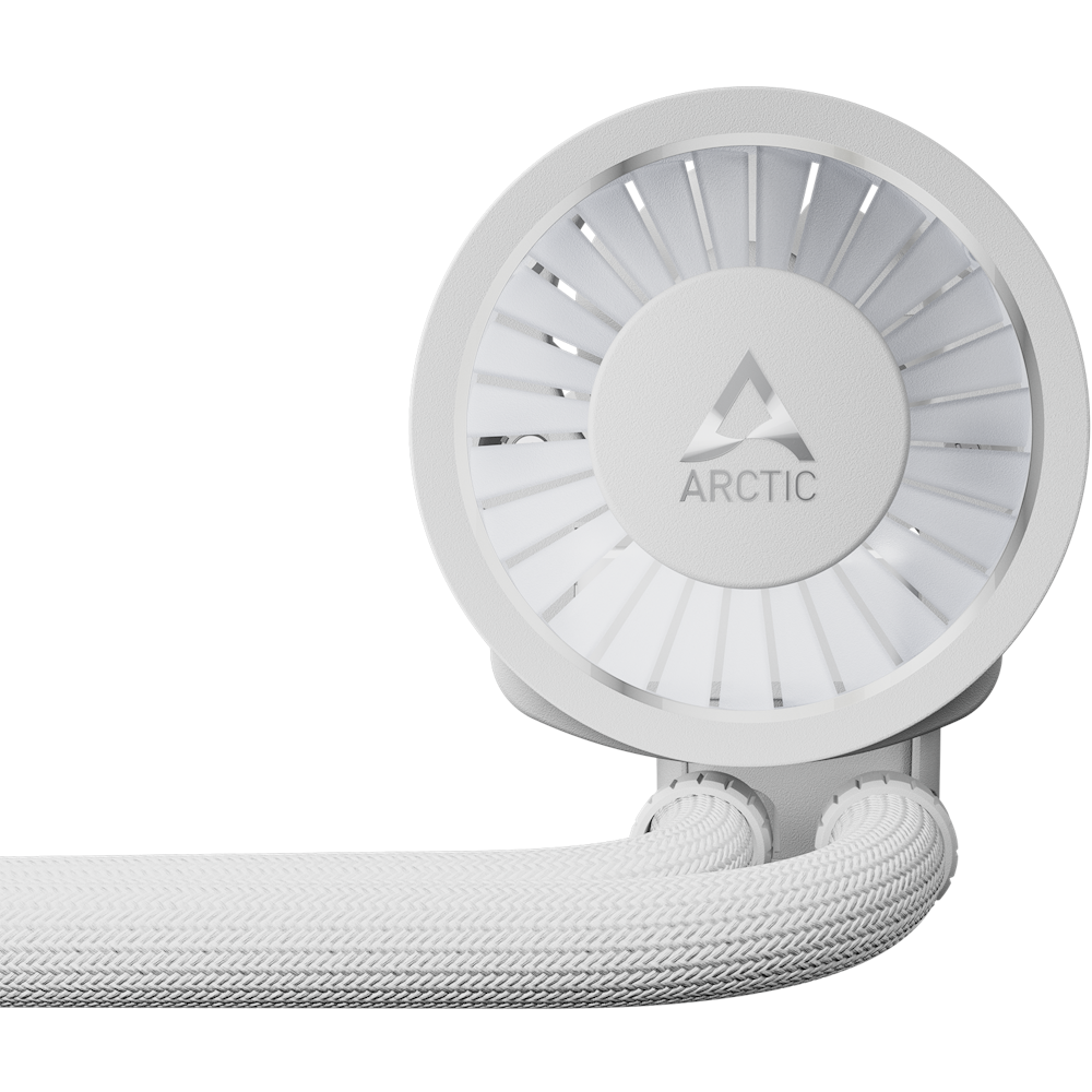 A large main feature product image of ARCTIC Liquid Freezer III Pro 420mm ARGB AIO Liquid CPU Cooler (White)