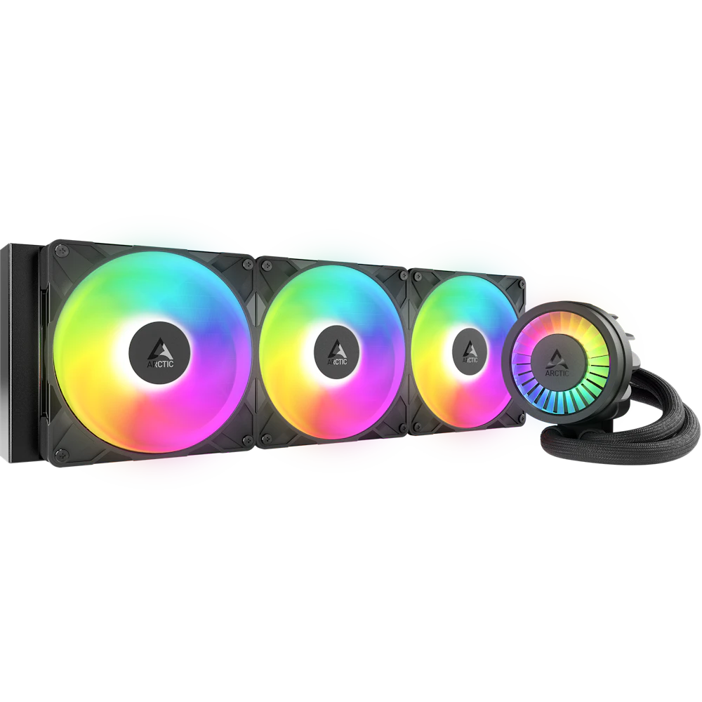 A large main feature product image of ARCTIC Liquid Freezer III Pro 420mm ARGB AIO Liquid CPU Cooler (Black)