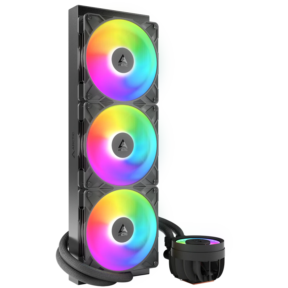 A large main feature product image of ARCTIC Liquid Freezer III Pro 420mm ARGB AIO Liquid CPU Cooler (Black)