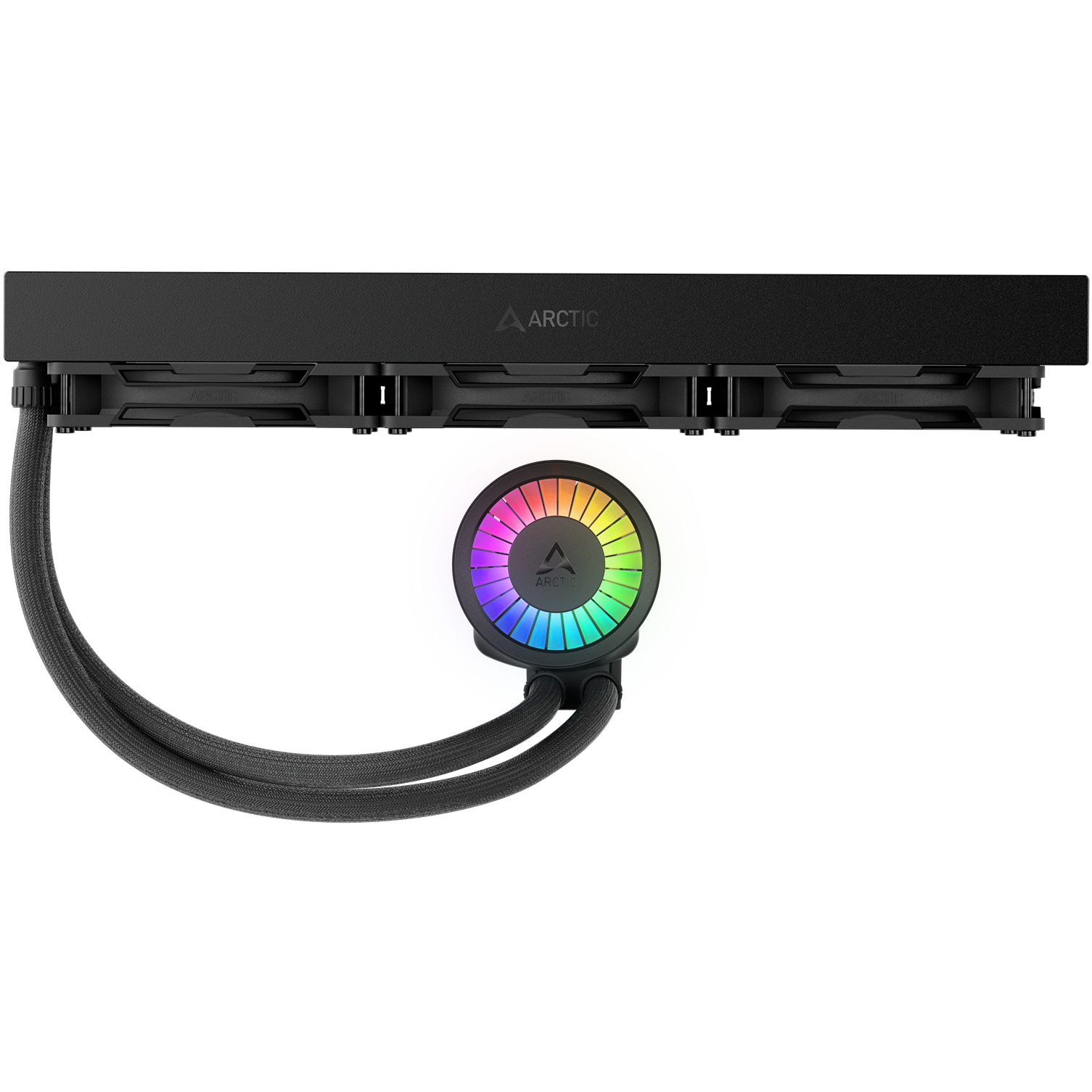 A large main feature product image of ARCTIC Liquid Freezer III Pro 420mm ARGB AIO Liquid CPU Cooler (Black)