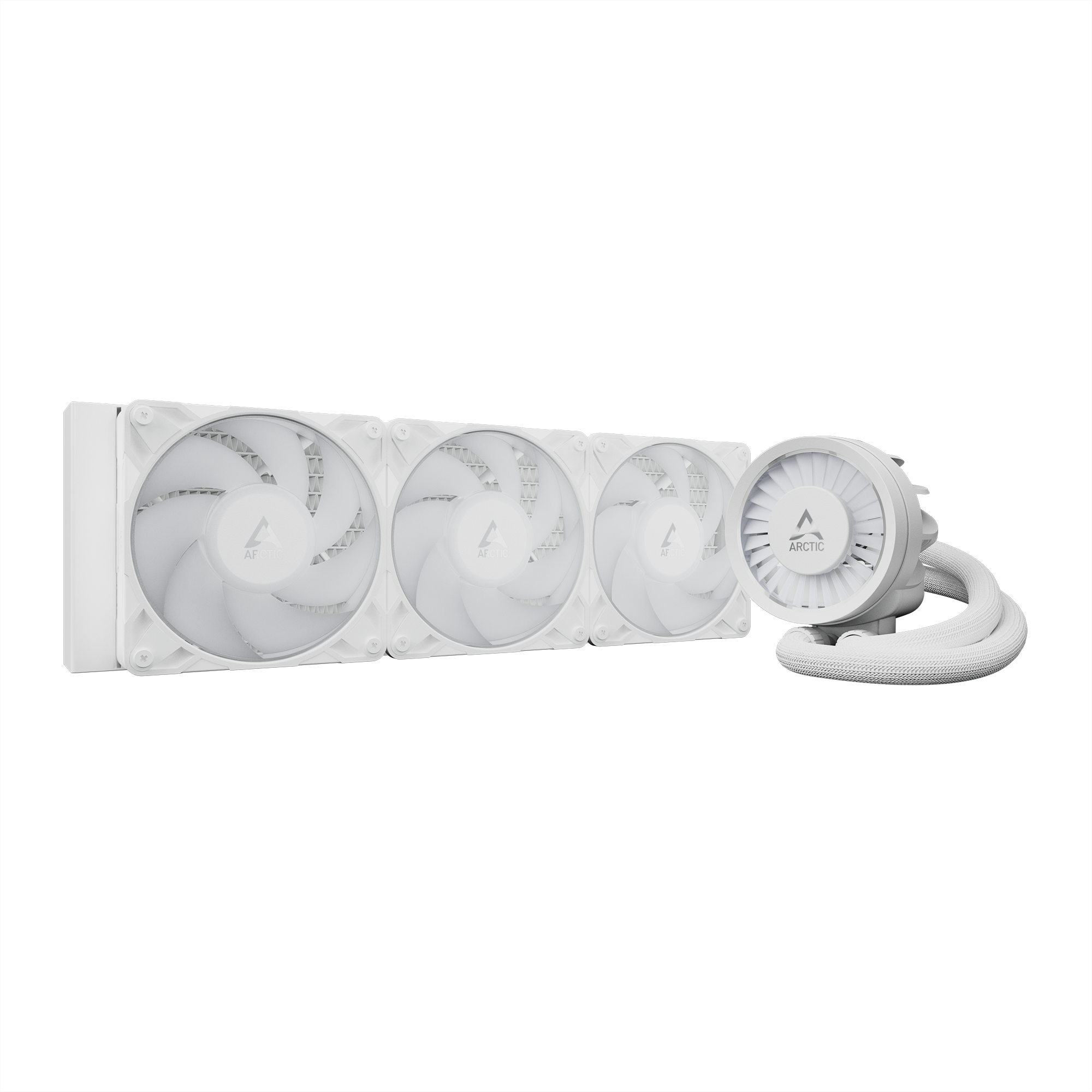 A large main feature product image of ARCTIC Liquid Freezer III Pro 360mm ARGB AIO Liquid CPU Cooler (White)