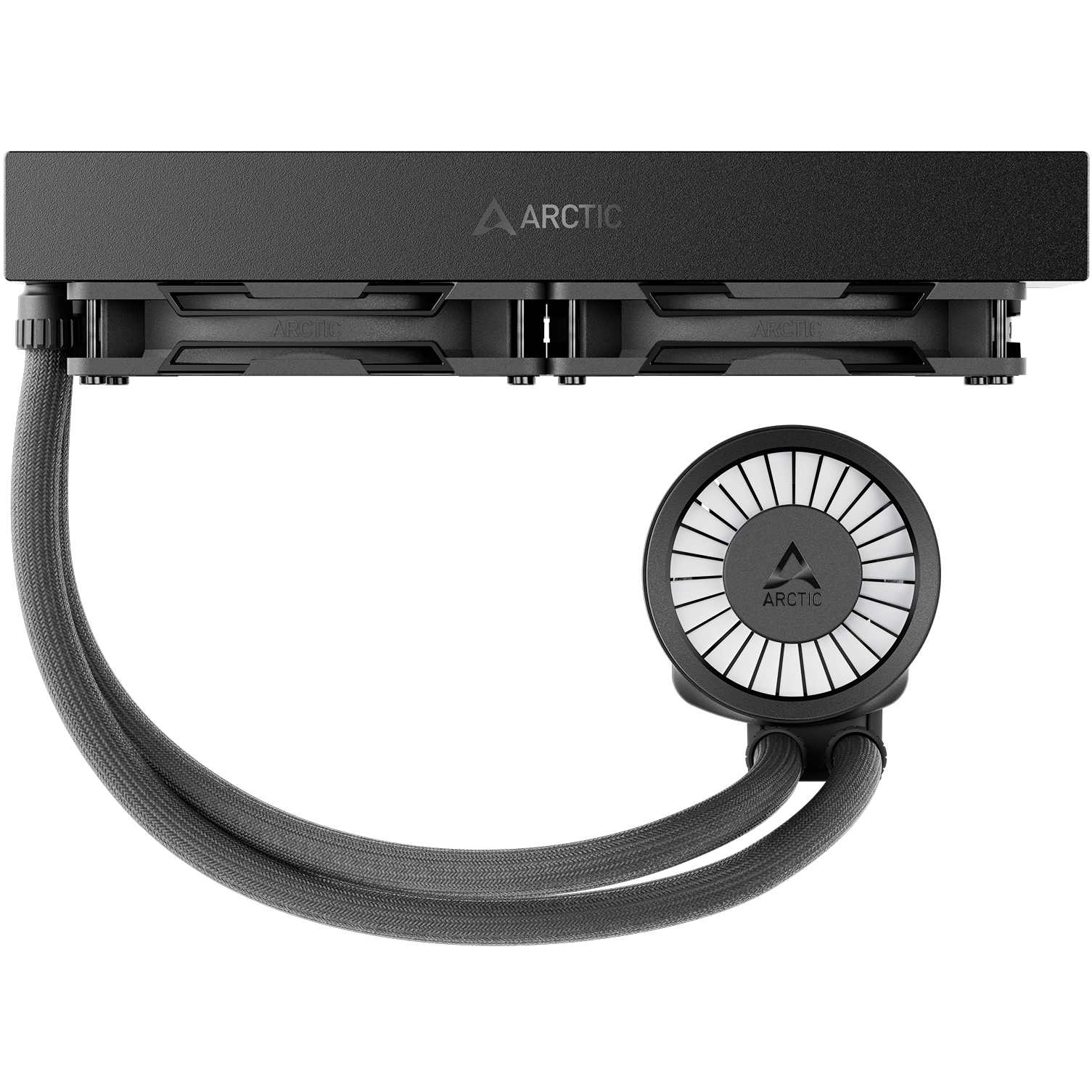 A large main feature product image of ARCTIC Liquid Freezer III Pro 280mm ARGB AIO Liquid CPU Cooler (Black)