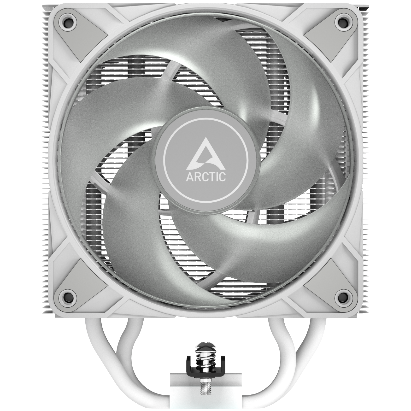A large main feature product image of ARCTIC Freezer 36 ARGB Dual-Tower CPU Cooler (White)