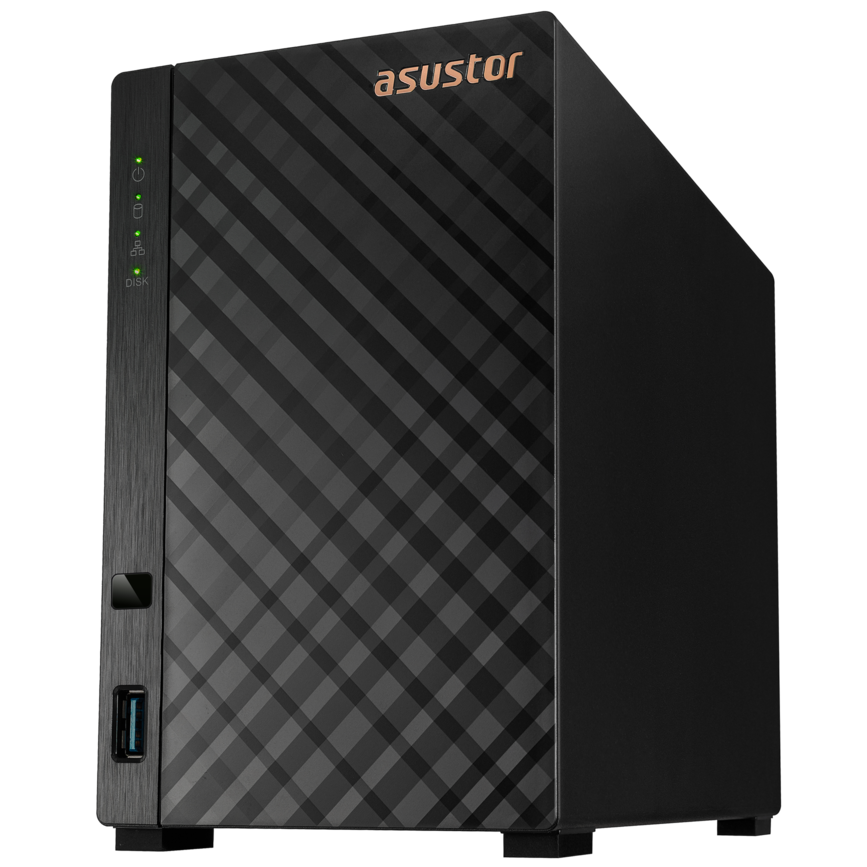 A large main feature product image of Asustor Drivestor 2 Lite 2-Bay NAS - 1.7GHz Quad-Core, 1GB RAM, 1GbE