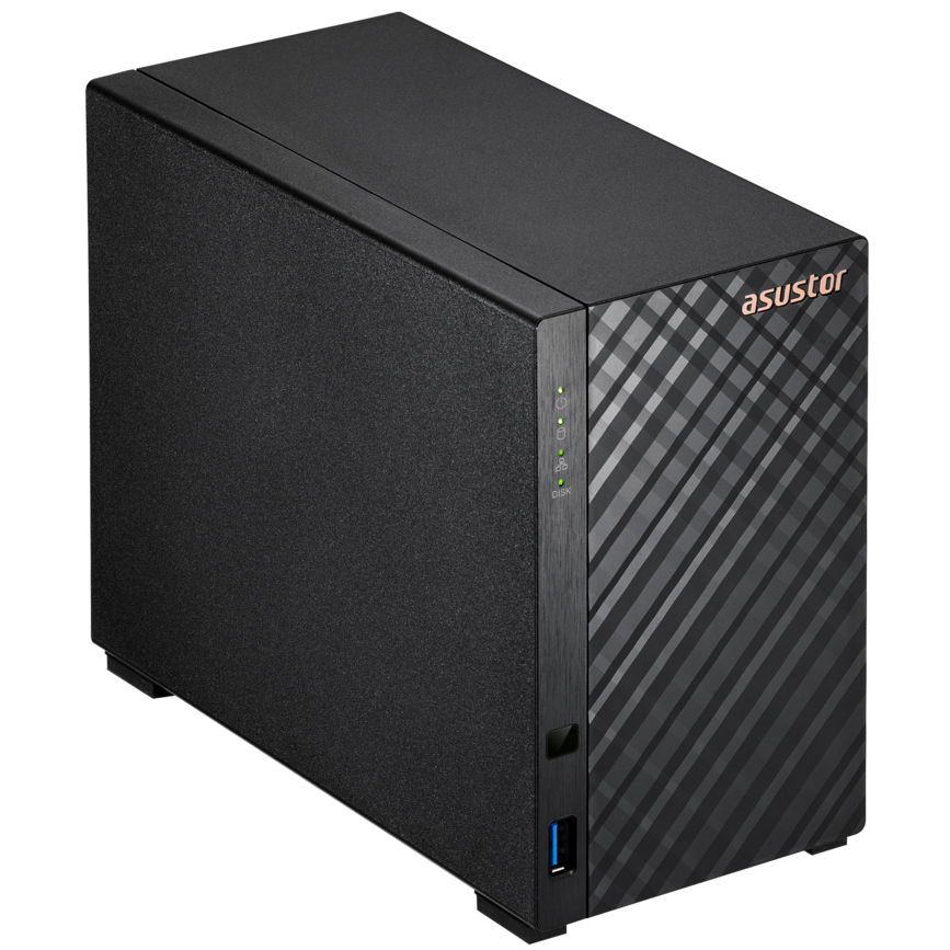 A large main feature product image of Asustor Drivestor 2 Lite 2-Bay NAS - 1.7GHz Quad-Core, 1GB RAM, 1GbE