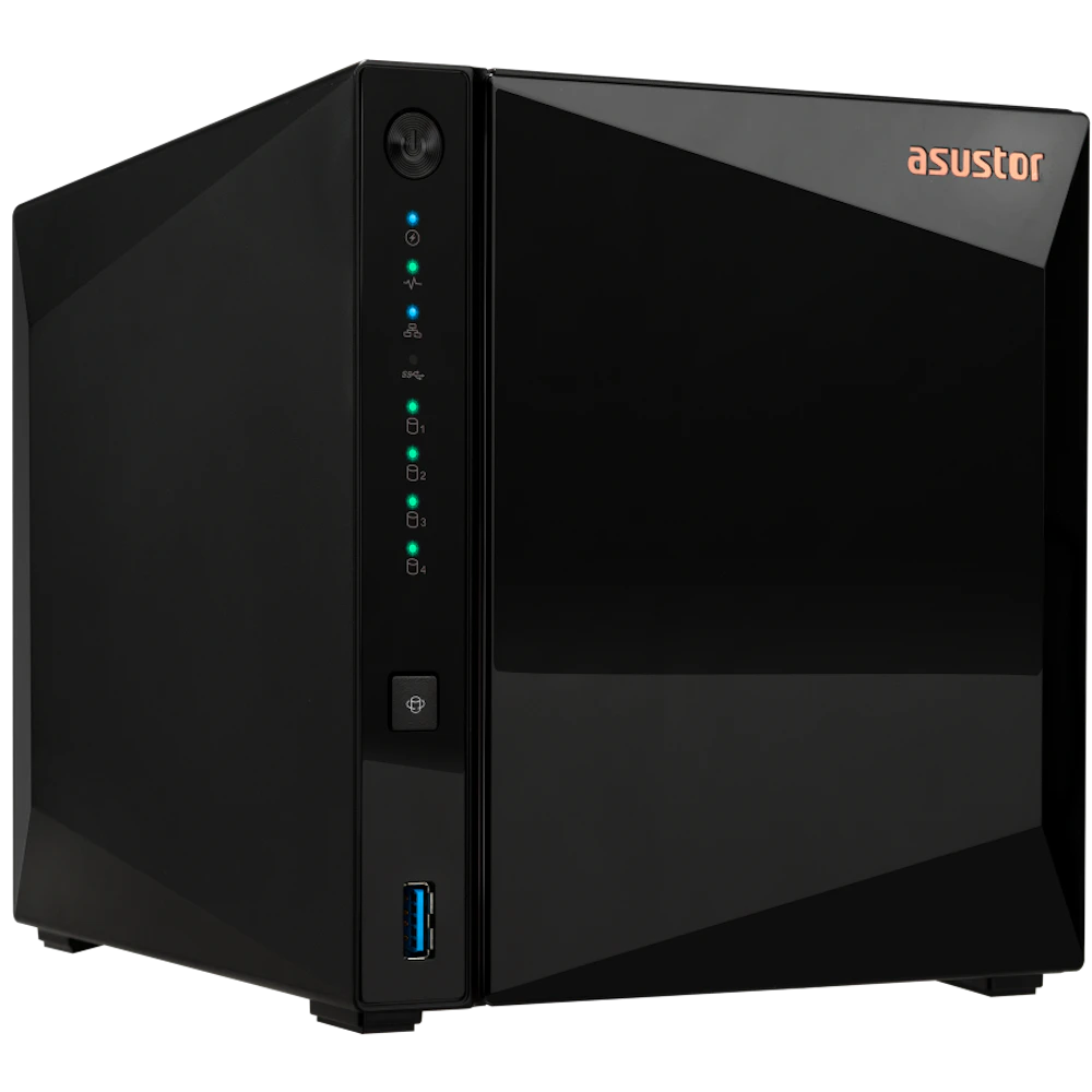 A large main feature product image of Asustor Drivestor 4 Pro Gen2 4-Bay NAS - 1.7GHz Quad-Core, 2GB RAM, 2.5GbE
